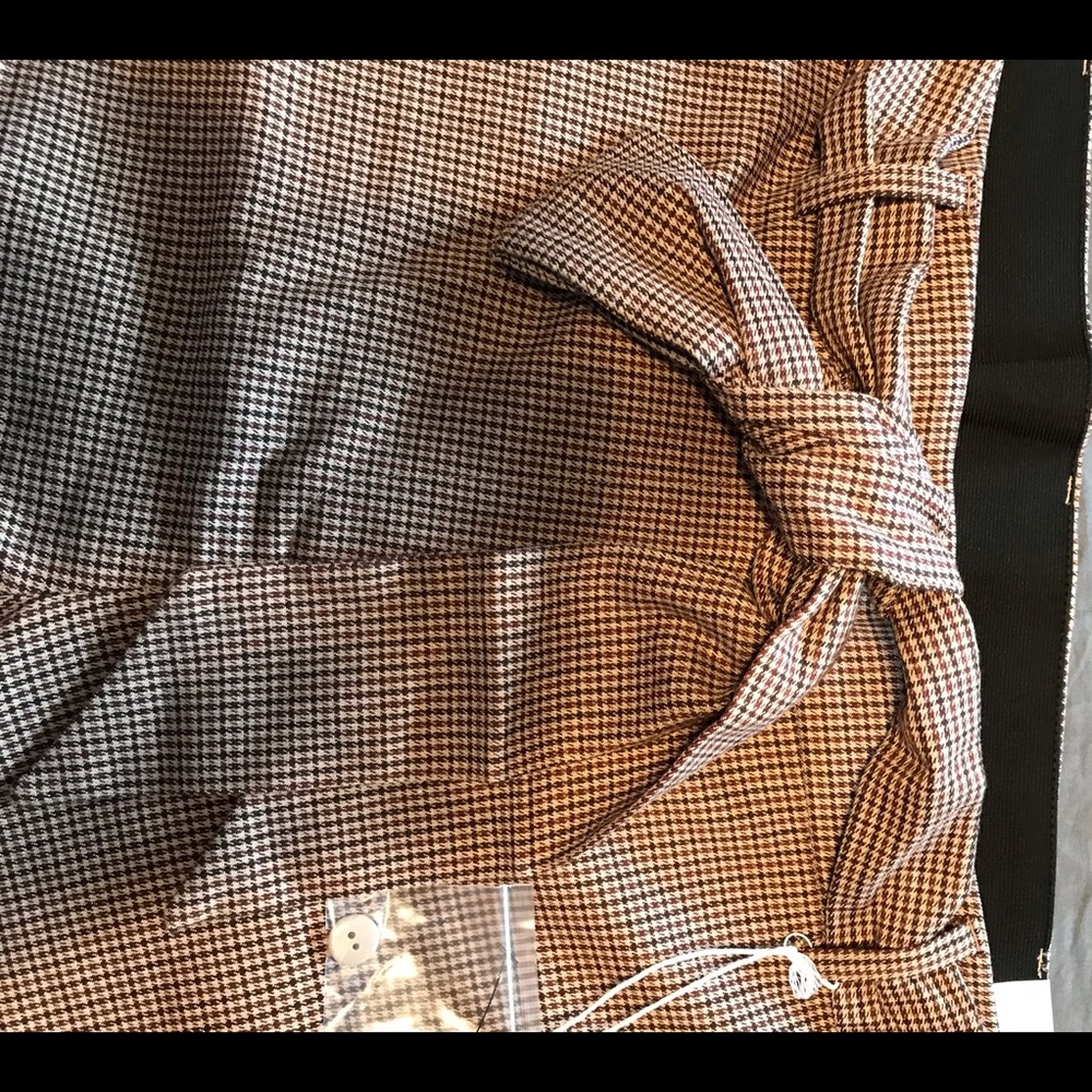 Lane Bryant Brown Plaid Pants